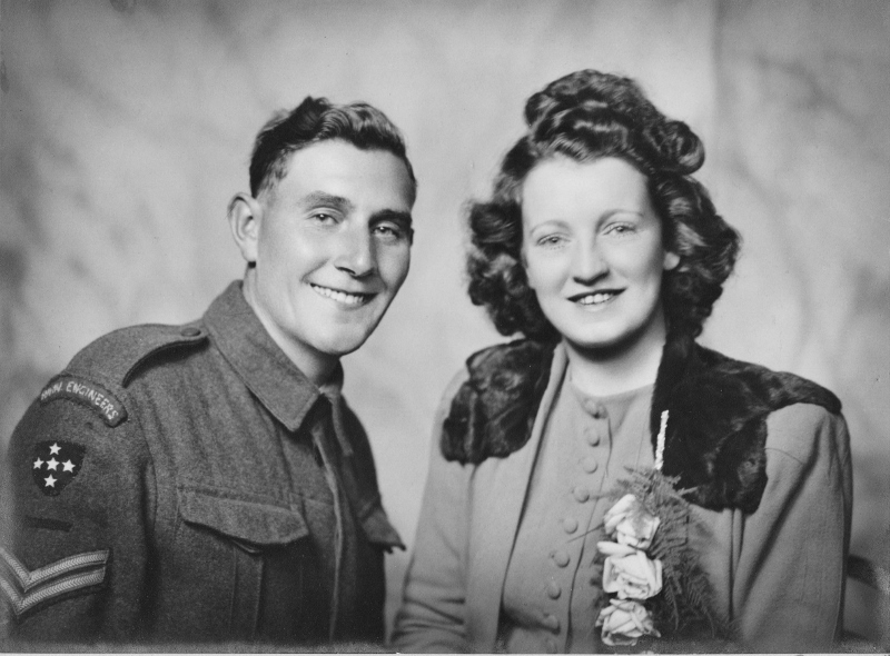 Corporal John Banks and May Dinwoodie wedding