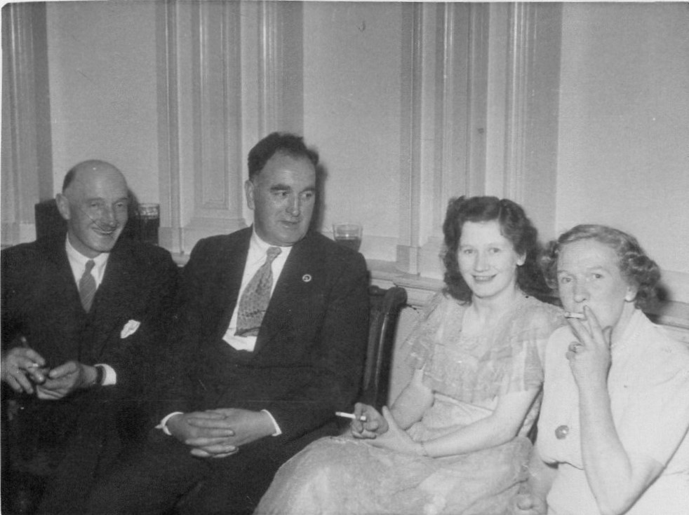 Ray Skinner 2nd left with his wife and in laws early 1950s.