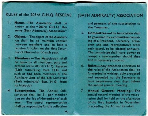 Admiralty Association card rear