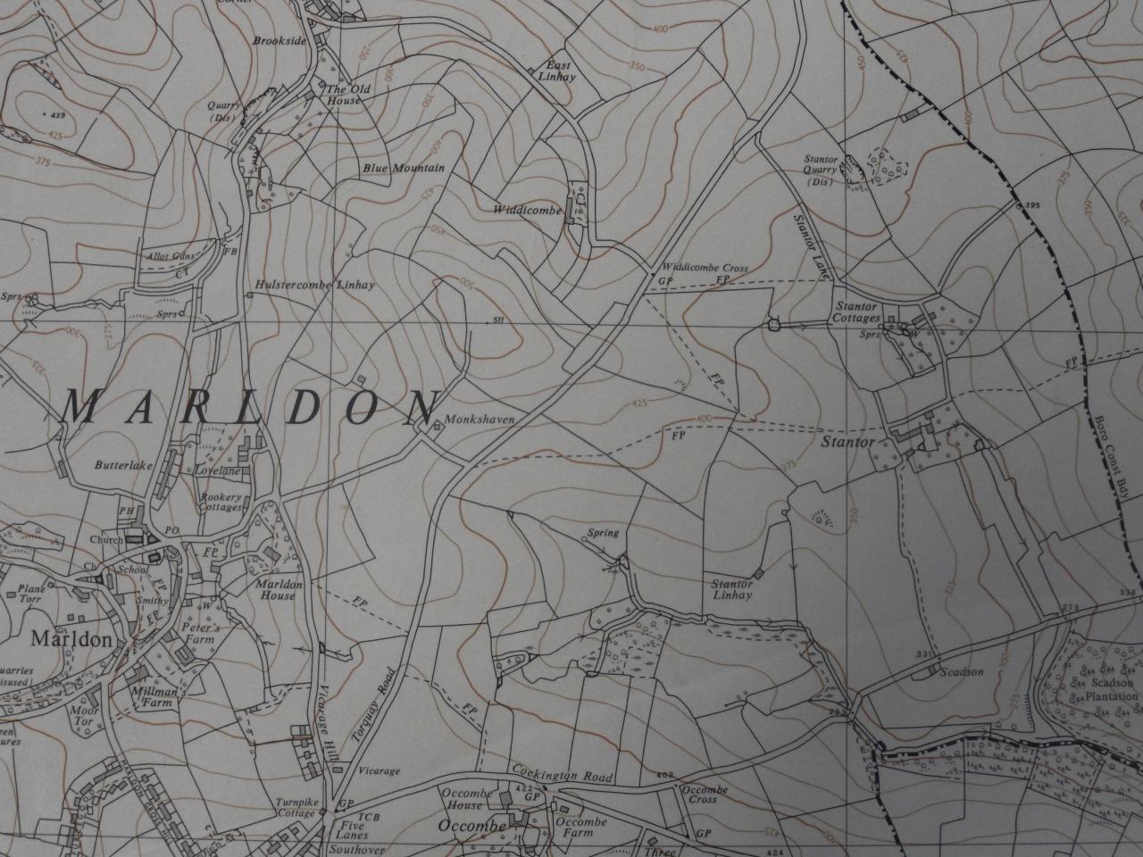 Marldon map