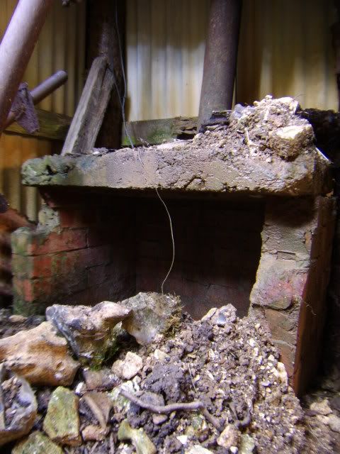 Brick stove with a chimney