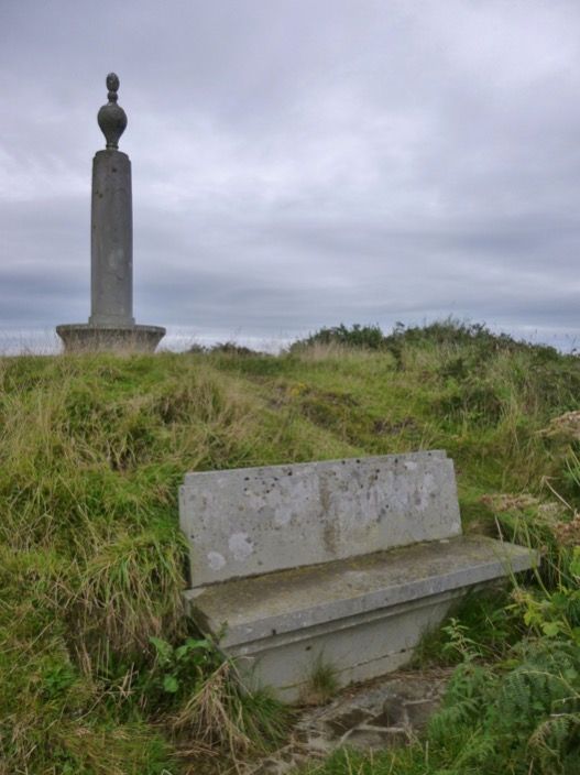 Memorial seat to Stanley Verney on Codden Hill. 