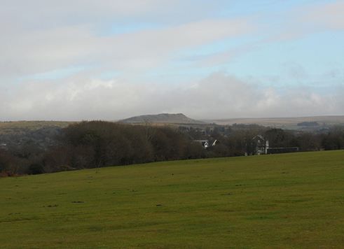 View from Callisham Cross on to Dartmoor beyond.