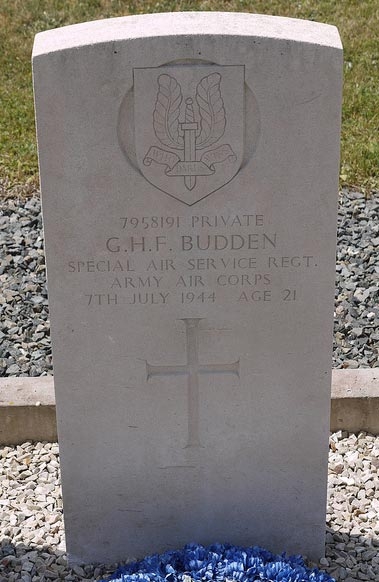 Gordon Budden grave (from Special Forces Roll of Honour)