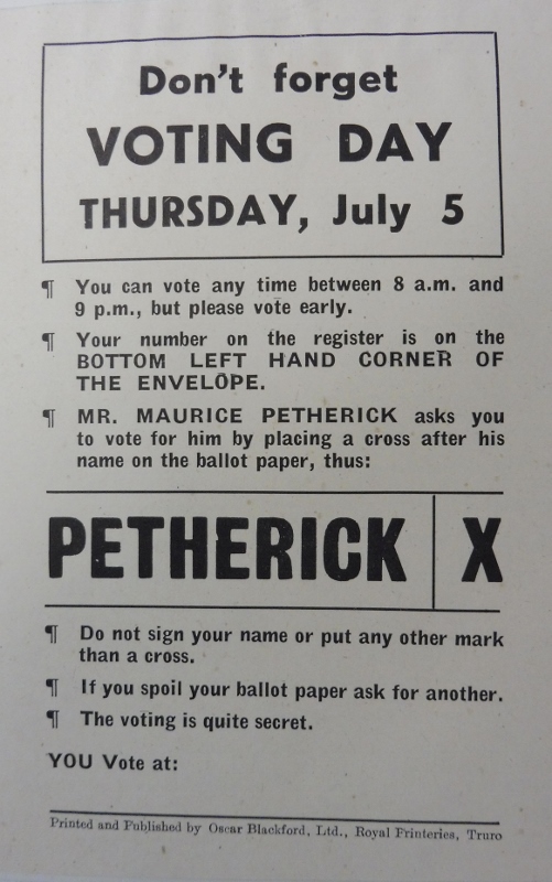 Petherick Election Poster