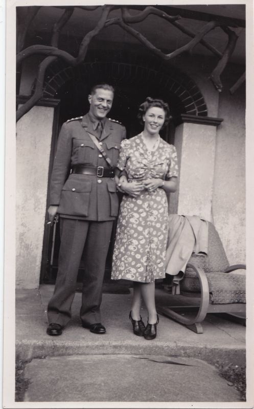 Rupert Riley and fiancee Barbara Mackenzie in Selsey, Sussex after their engagement September 1939