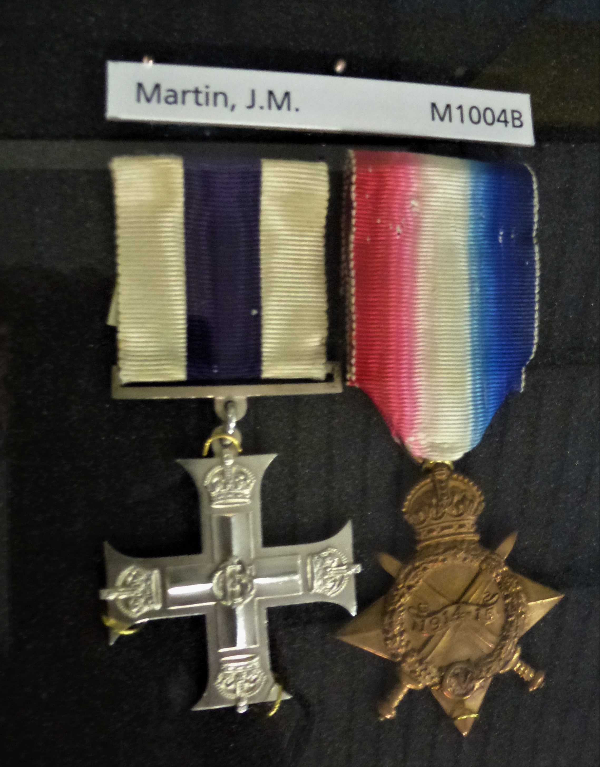 Capt JM Martin MC medals Tank Museum 