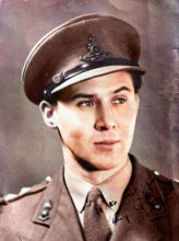 Anthony Quayle RA portrait to Joe Potterton (coloured)