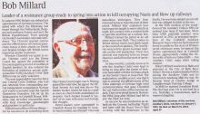 Bob Millard Obit - Bathampton Patrol Somerset - Times - March 2014