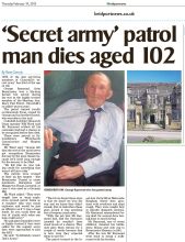 George Raymond Obit - Beaminster Patrol Dorset - Bridport News - 19 Feb 2015