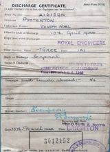 Joe Potterton discharge paper