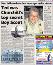 Ted Jefferies - Coleshill House - Swindon Advertiser - 3 Jan 2014