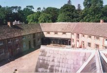 Stable yard from roof