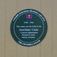 Coleshill Est GHQ plaque close-up