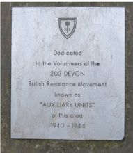 Woolacombe Down Plaque detail