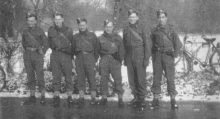 Suffolk Scout Section members with Mark V bicycles